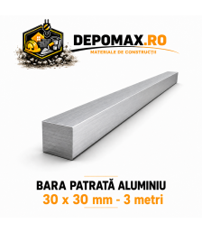 Bara patrata aluminiu 30 x 30 mm, 3 metri, EN AW-6082